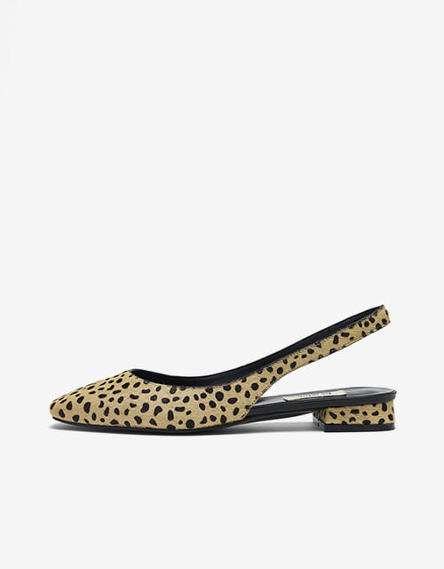 square toe shoes (leopard beige)