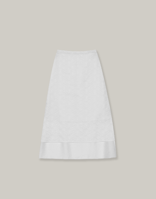 [아묻따] embroidery layered skirt