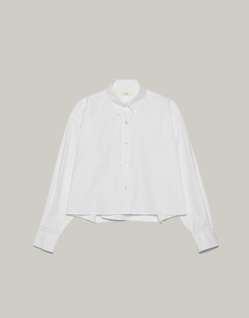 crop simple shirt (solid&amp;stripe)