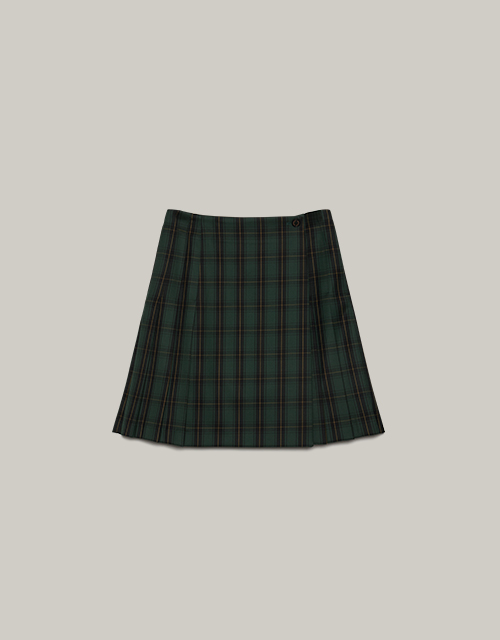 pleats mini wrap skirt